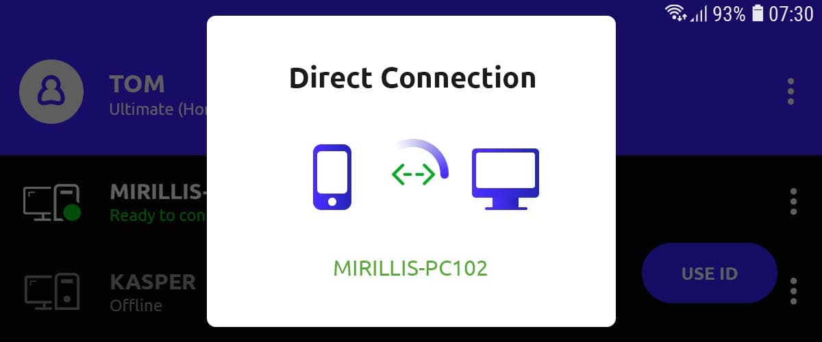 Connexion en cours