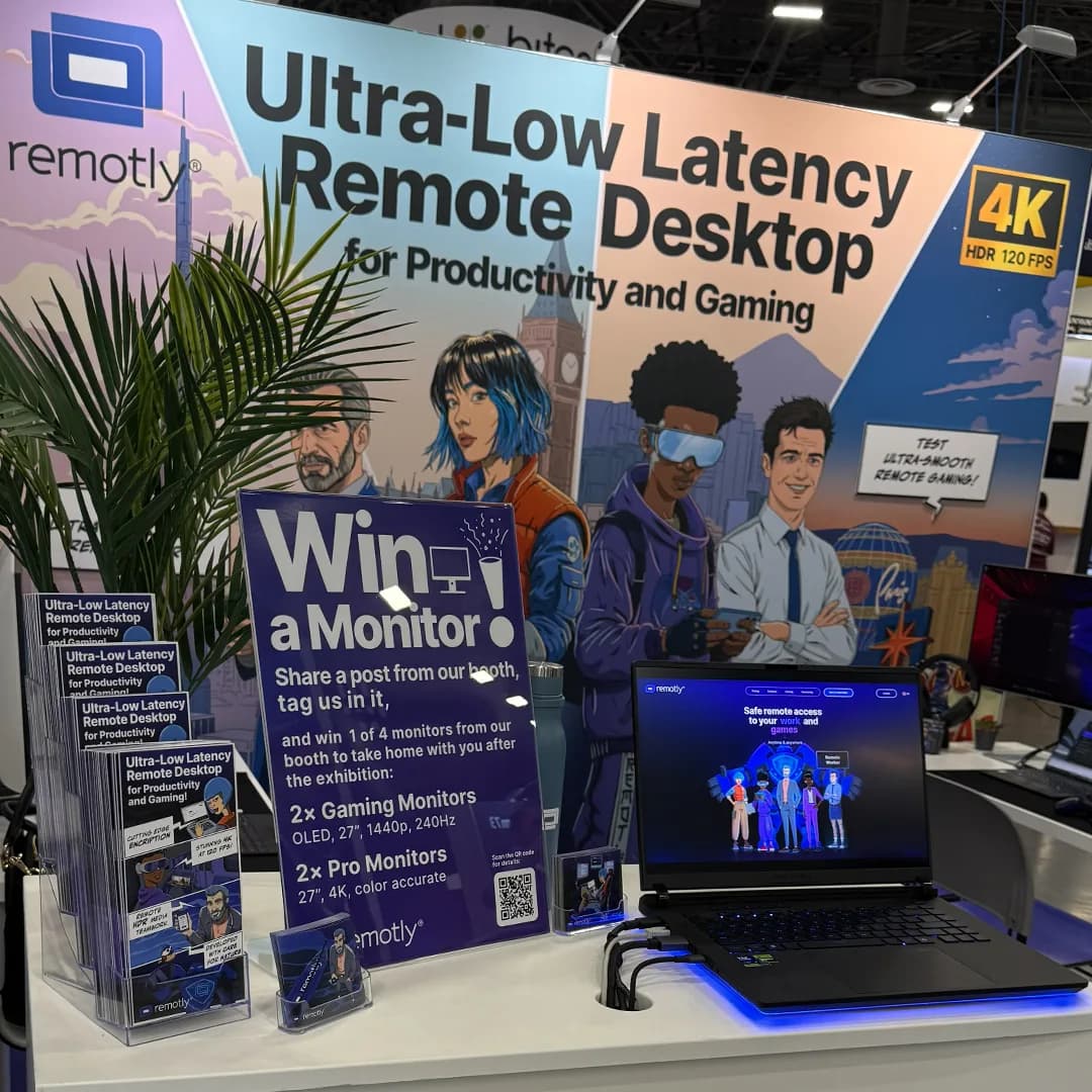 The Remotly booth at the NAB Show in Las Vegas