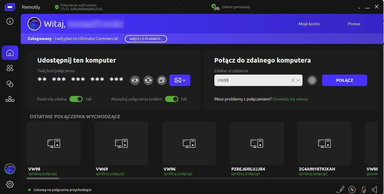 The Remotly app with a commercial license